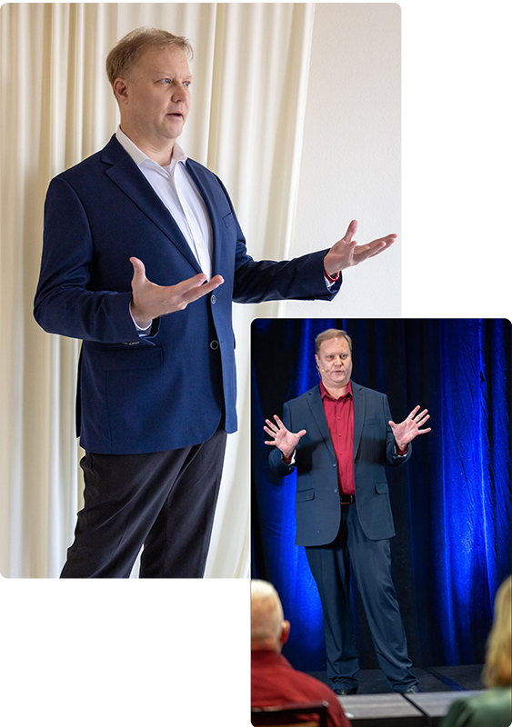 shy guy sitting and watching group talk