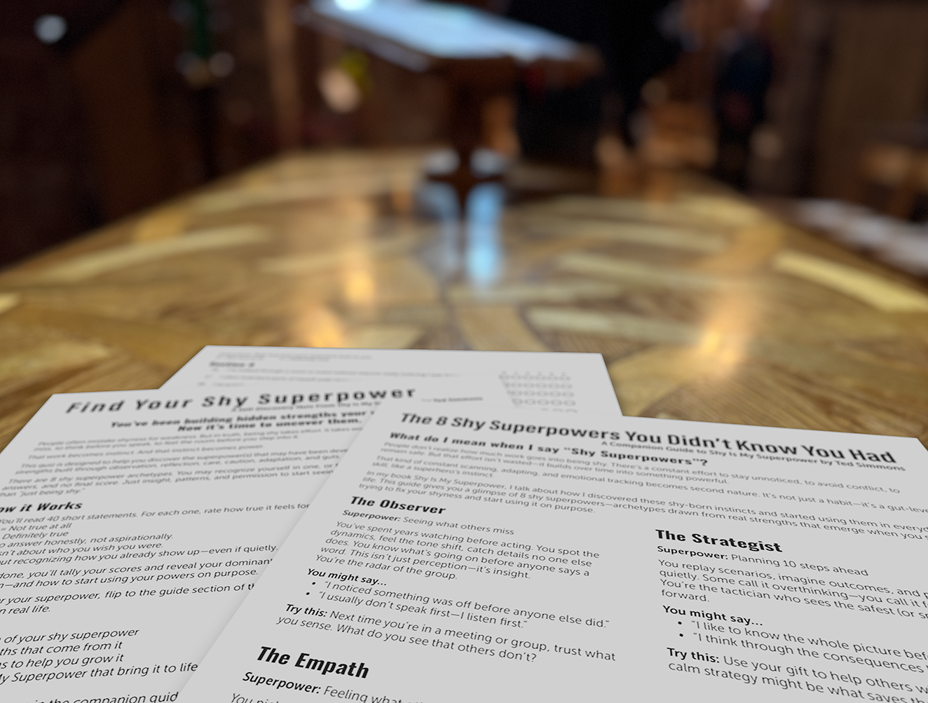 shy guy sitting and watching group talk